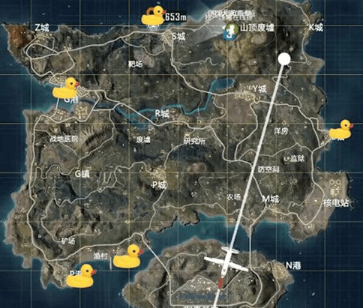 和平精英小黄鸭空投位置分享